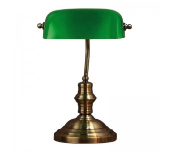 Stalinis šviestuvas BANKERS Oxide/Green L